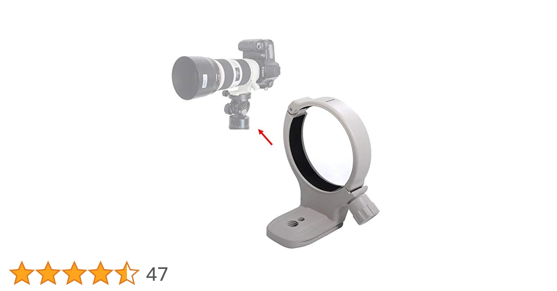 Canon EF 70-200mm f/4L USM、三脚マウント&フード付き Amazon | 金属製三脚マウントリング、iShoot AII (W) レンズ