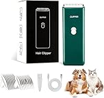 Professional Dog Clipper, Cat Grooming Clippers for Matted Hairs, Low Noise Dog Grooming Kit Rechargeable Pet Clippers Trimmer for Dogs,Puppy,Cats,Rabbit