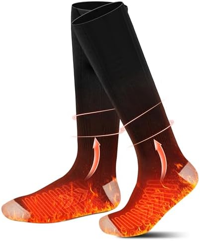 Heated Socks for Men Women, Electric Thermal Socks with DC3.5 Plu...