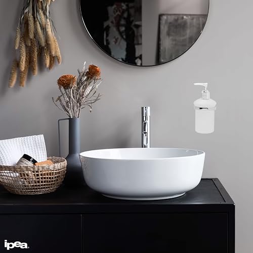 IPEA Seifenspender Selbstklebender Wandmontierter Spenderhalter – Keine Bohrung Erforderlich – Modernes Design – Eleganter Wandhalter für Flüssigseife zum Ankleben im Bad, in der Dusche, im Haus
