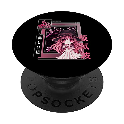 Witch Chibi japonés Vaporwave estética pastel gótico PopSockets PopGrip Intercambiable