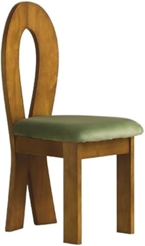 Miniatura 1 de Sillas de comedor, sillas de comedor modernas de mediados de siglo con asiento tapizado y patas de madera, respaldo abierto para cocina, sillas para