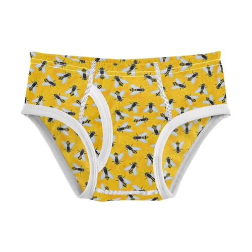 Boys' Exclusive Briefs Toddler Underwear 95% Combed Cotton Boxerbriefs 2T Bee Pattern 50
