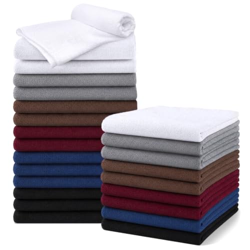 Image of UNIMADE Salon Towels 24 Pack, Microfiber Barber Towels Bulk, (16x29 inches) Hair-Drying Cloth Super Soft Hand Cloth for Gym, Bath, Spa Use and Home Beauty Care(Not Bleach Proof) - Multicolor