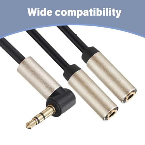 Cable divisor de auriculares 3.5mm macho a 2 hembras miniatura 6