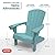 Keter Alpine Adirondack 2 Pack Resin Outdoor Furniture Patio Chairs with Cup Holder-Perfect for Beach, Pool, and Fire Pit Seating, Teal