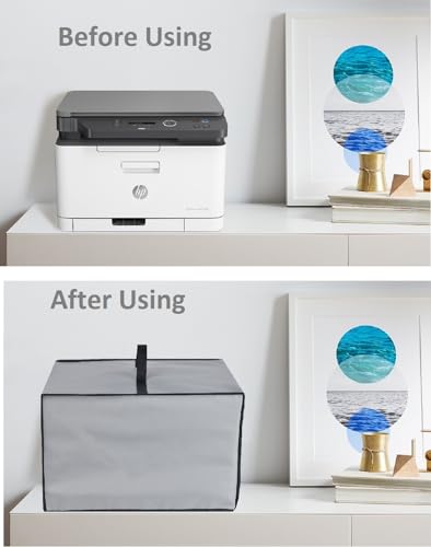 AF-WAN Antistatisches wasserdichtes Druckerstaub Abdeckungen für HP Color Laser 178nwg Multifunktions-Farblaserdrucker (Silbergrau)