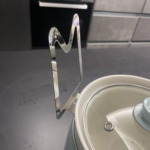 Accesorio De Portatapa Para Olla De Cocción Lenta,Gadgets De Cocina Acero Inoxidable,Estante Para Ollas Encimera - Para Mujeres, Amantes De La Cocina, Profesionales Ocupados, Preparación De Comidas - imagen 7