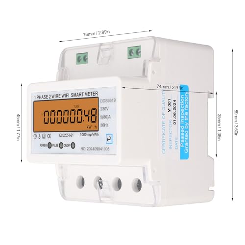Compteur de puissance intelligent WiFi télécommandé via Smartlife LCD