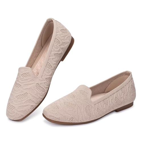 Image of Frank Mully Women's Loafer Flats Square Toe Comfortable Office Work Shoes, Cute Penny Loafer Slip On Walking Driving Shoes