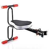 MTTKTTBD Fahrrad Kindersitz Vorne, Einstellbar Fahrrad-Vordersitz Kindersitz Kinderfahrradsitz mit Griff Pedal und Leitplanke für Kinder 2-6 Jahren
