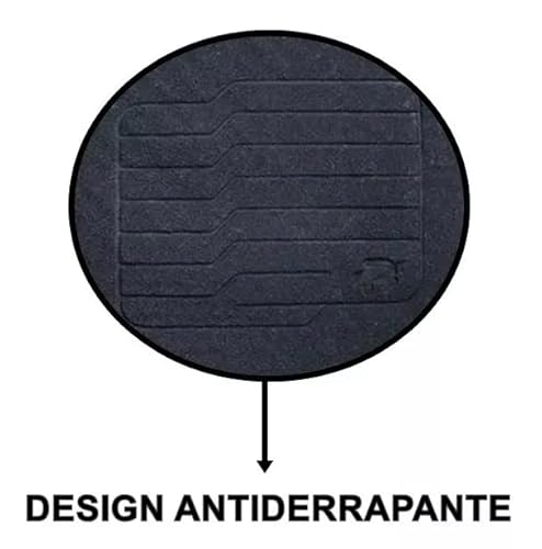 Jogo de Tapetes Automotivos Emborrachados Universal para Carros (Kit 5 Peças Logo F-I-A-T)