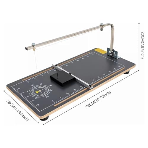 Cortador de temperatura ajustable para espuma con mesa de 38x78 cm y ángulo 45 4