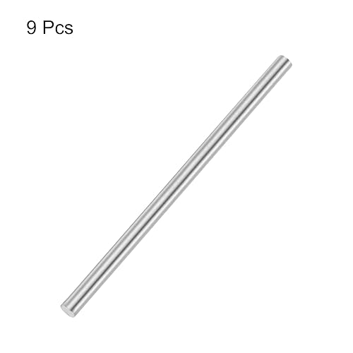 Miniatura 262 de uxcell Varilla redonda sólida de acero inoxidable 304 de 0.197 in x 5.906 in para manualidades de bricolaje - 10 piezas