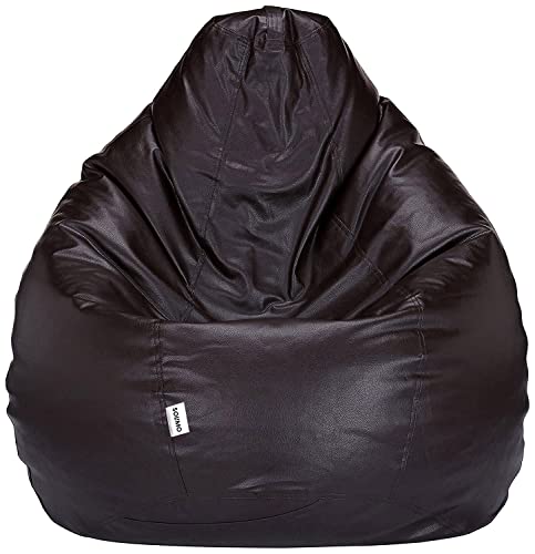 Image of Amazon Brand - Solimo XXXL Bean Bag Cover Without Beans (Brown) XXL Bean Bag Cover Without Beans (Brown and Tan)