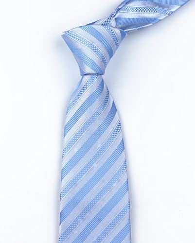 Image of Elfeves Men's Modern Striped Patterned Formal Ties College Daily Woven Neckties
