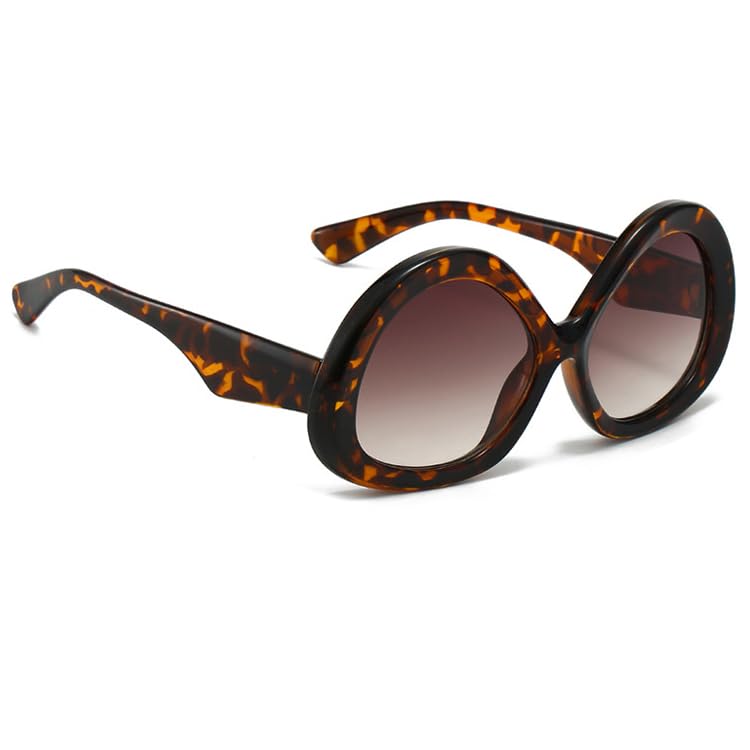 bullabulling Vintage Oversized Round Sunglasses For Women Men Shades Big Frame Trendy Hip Hop black Sun Glasses UV4003