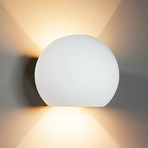 Gloriashoponline APPLIQUE IN GESSO LAMPADA MODERNA DA PARETE A DOPPIA EMISSIONE LUCE LED G9 E07