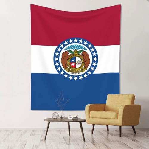 Tapisserie murale Missouri tissu léger pour fixer sans percer la chambre