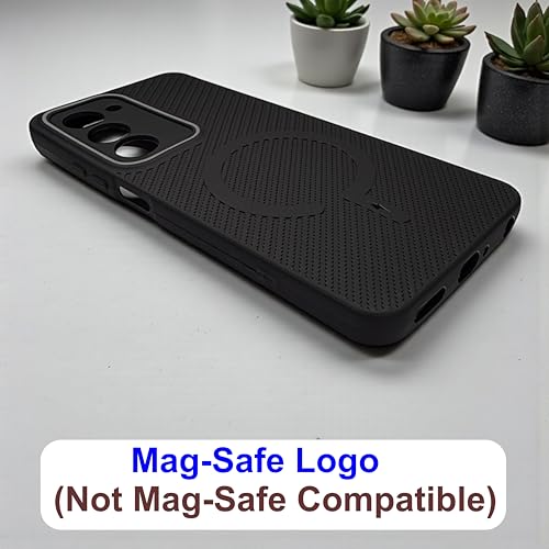 Image of SBMS Back Cover for Oppo A5 5G / Oppo K13X 5G Soft Matte Silicone Cover with Slim Fit | Mag-Safe Logo (Not Mag-Safe Compatible) | Shockproof | Camera Protection Bumper Case for Oppo A5 5G (Black)