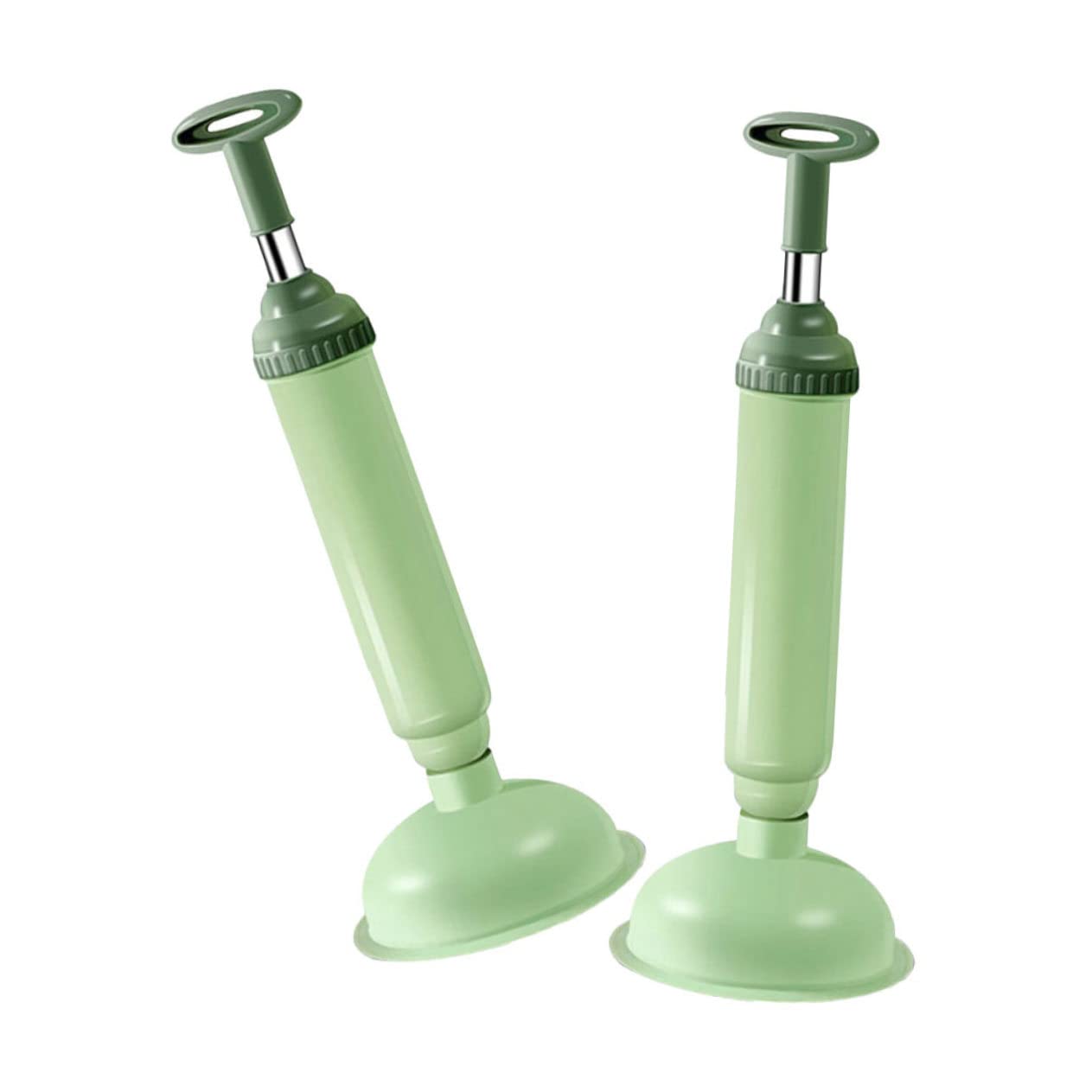 Alipis Stura Water a Pressione 2 Pezzi, Ventosa per WC in PVC e Acciaio Inox, Pulitore di Fognature per Casa e Hotel, Facile da Pulire