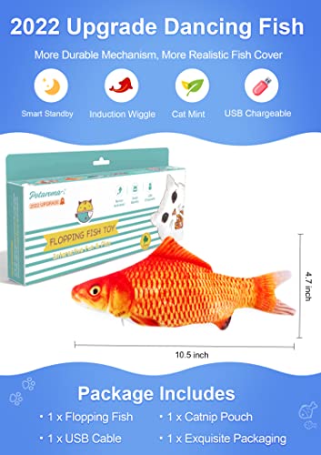 Potaroma Smart 3 In 1 Cat Toy And Flopping Red Carp Fish Pet Toy #TOP5