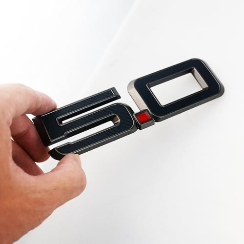 Image of 2pcs Replacement for 2024-2025 5.0 Letters Emblem Door Side 3D Badge Decal Nameplate (Black Gold)