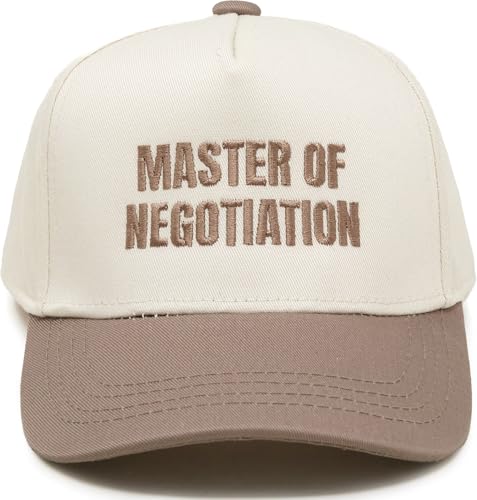 Toddler 2 Tone Trucker Snapback Hat - Master of Negotiation - Khaki/Beige