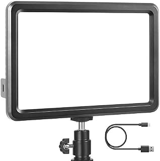 LED Video Light, RALENO Dimmable Bi-Color 3200-5600k, Built-in 5000mAh Battery, CRI95+, 104 Led Camera Light with Hot Shoe Mount and USB Cable for Youtube Video Live Interview and Portrait Photography