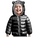 Toddler Girls Lightweight Puffer Jacket Zip Up Cute Ear Hoodies Kids Boys Fall Winter Outerwear Down Coats for 1-6 Years