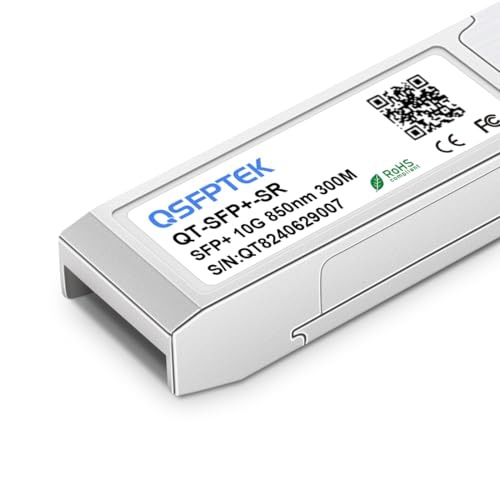 Image of QSFPTEK 4 Packs 10GBASE-SR SFP+ Module, 10G Multimode SFP 850nm LC Transceiver with DDM, Compatible with Cisco SFP-10G-SR, Ubiquiti UF-MM-10G,Fortinet, Mikrotik,up to 300M
