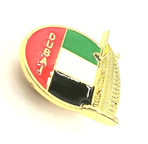 Dubái, Emiratos Árabes Unidos, París Burj Al Arab Emirati Metal Pin Insignia, Metal