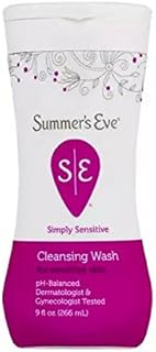 Summer's Eve Simply Sensitive Cleansing Wash for Sensitive Skin 9 oz (Pack of 3)