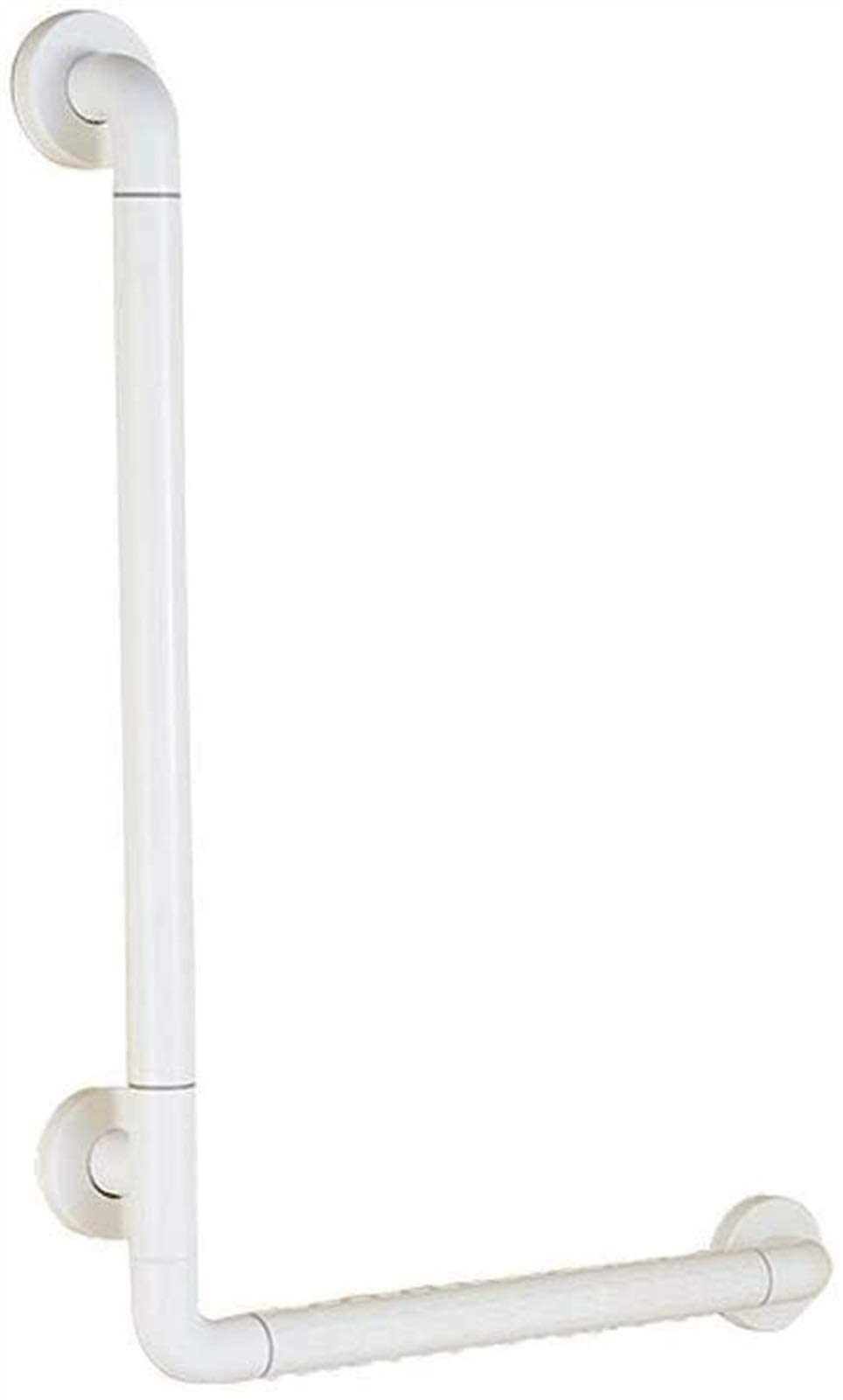 Barra de apoyo de seguridad, barra de apoyo para ducha, barra de apoyo estriada moldeada, pasamanos de baño de acero inoxidable, mango de apoyo antideslizante/blanco/46 * 66 cm (blanco 46 * 66 cm)
