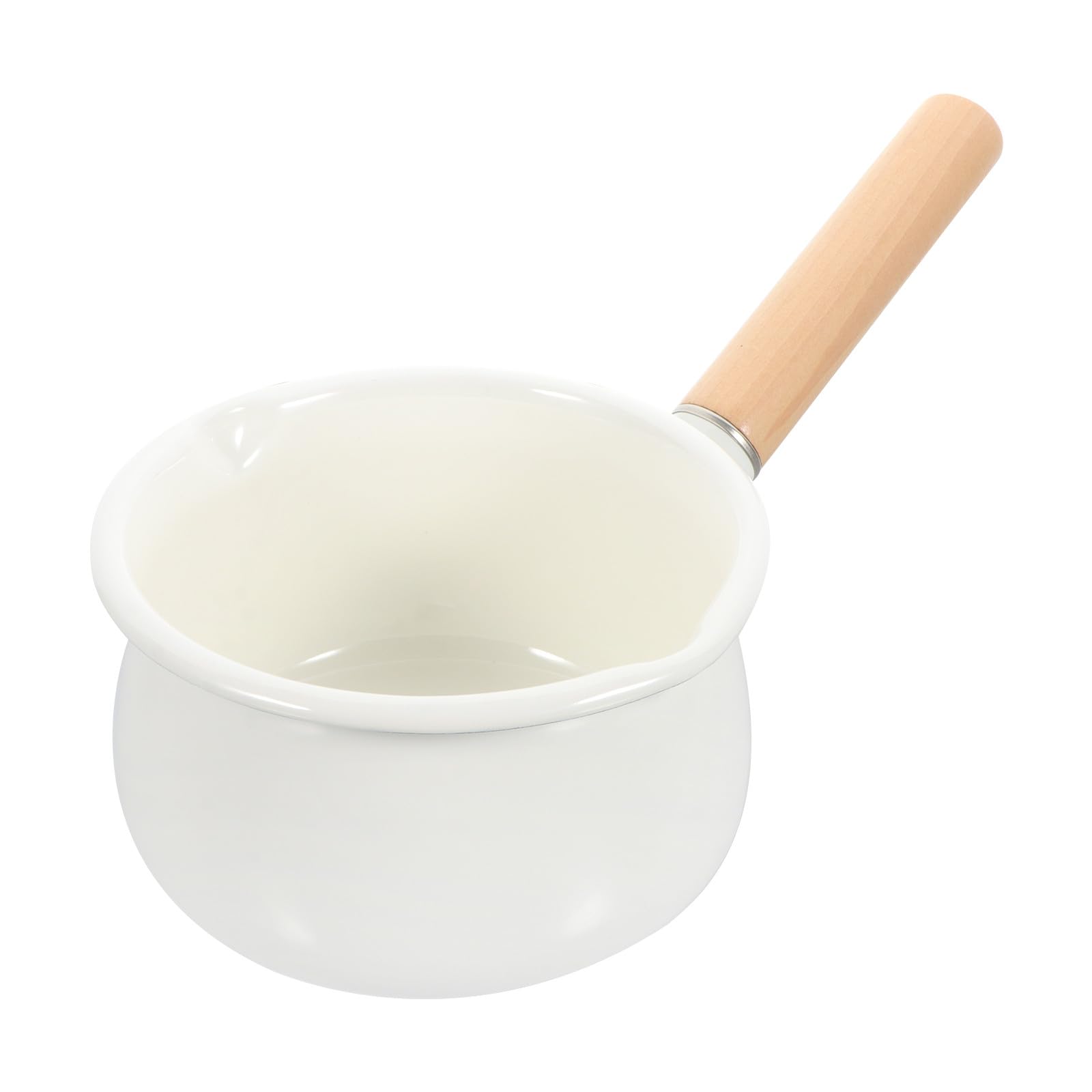 Casserole en émail 15 cm blanche marmite à soupe pot de cuisson bébé