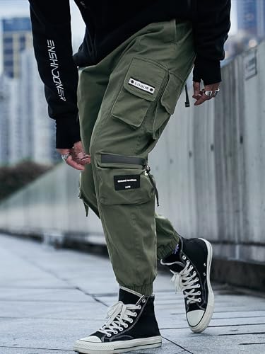 Men's Jogger Pants Techwear Hip Hop Harem Pants Streetwear Tactical Track Pants with Drawstring3