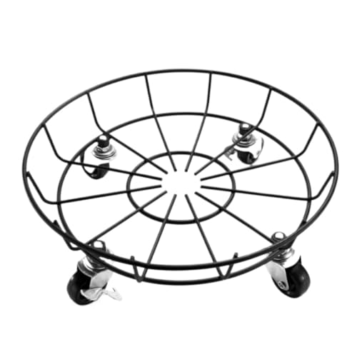 OUYUE Carrito Móvil para Macetas Base For Maceta con Ruedas, Redonda, De Hierro, For Balcón, con Bandeja con Ruedas para Jardín Patio Sala De Estar(330cm)