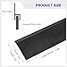 uxcell 2Pcs Door Brush Bottom Sweep H-Shape Aluminum Alloy Base with 5.9-inch PP Brush for Home, Industrial (35-inch L, Black)
