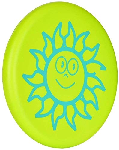 BangShou Wurfscheibe für Kinder Softe Wurfscheibe Weiches Flying Disc Verdickte mit Cartoon Muster für Kinder Sport (Grüne Sonne)