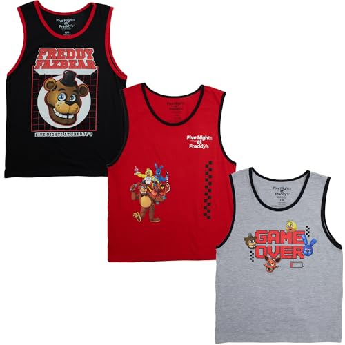 Five Nights at Freddy's Value 3-Pack of Youth Boy's Sleeveless Muscle Shirts