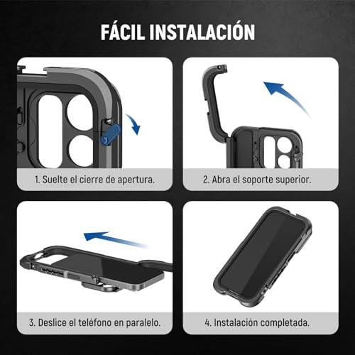 NEEWER Jaula de Teléfono para iPhone 15 Pro Max con Accesorios