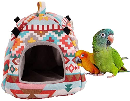 Image of Litewoo Bird Nest Hammock Tent Bed Toy for Parakeet Cockatiel Conure Cockatoo African Grey Amazon Budgie Lovebird Finch Canary Small Medium Parrot Hamster Rat Chinchilla Cage Perch