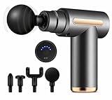 Mini Massage Gun Deep Tissue - 6 Speed Level, Portable Handheld Muscle Massager, Gym, Type C Charging &1800mAh Battery, Ultra-Quiet Massage Gun, for Muscle Pain Relief Recovery and Relaxation (Grey)