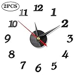 【Ampliamente Utilizado】El reloj de pegatina de pared 3D tiene una película protectora azul para garantizar que no se contamine con polvo. La pegatina puede ser removible, con adhesivo en la parte posterior, fácil de pegar a la pared o cualquier otra superficie limpia y lisa, como puertas, ventanas, plástico, metal, azulejos, etc., el gabinete, etc.