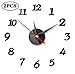 BESTYY Orologi da Parete 3D, 2 Pezzi Orologio da Parete Adesivo Silenzioso DIY Adesivo 3D Stickers Numeri Romani Orologio da Parete Decorazione per Casa, Ufficio, Hotel (40cm)