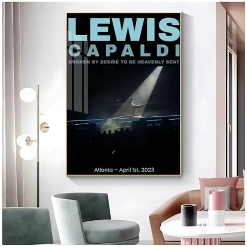 Póster de Lewis Capaldi lienzo de pintura decoración pared álbum cantante 50x70