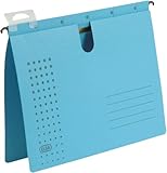  ELBA Hängehefter chic, Karton (RC), 230 g/m², kaufmännische Heftung, A4, blau, Sie erhalten 10 Stück