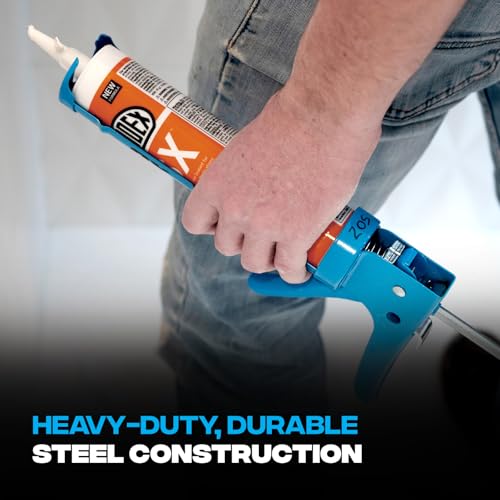OX 10 oz Half Barrel Drip Free Caulk Gun – 10:1 Thrust Ratio Silicone Gun with Seal Punch and Spout Cutter – OX-T046205 by OX Tools - Used condition - Image 9