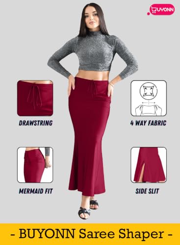 Image of Saree Shapewear Petticoat for Women, Stretchable Saree Shaper