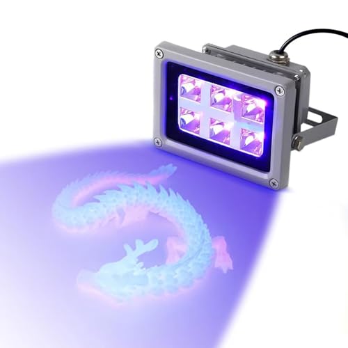 GEEETECH 3D Printer UV Resin Curing Light for SLA/DLP/LCD 3D Printing, Solidify Photosensitive Resin 405nm 6W with 60W O